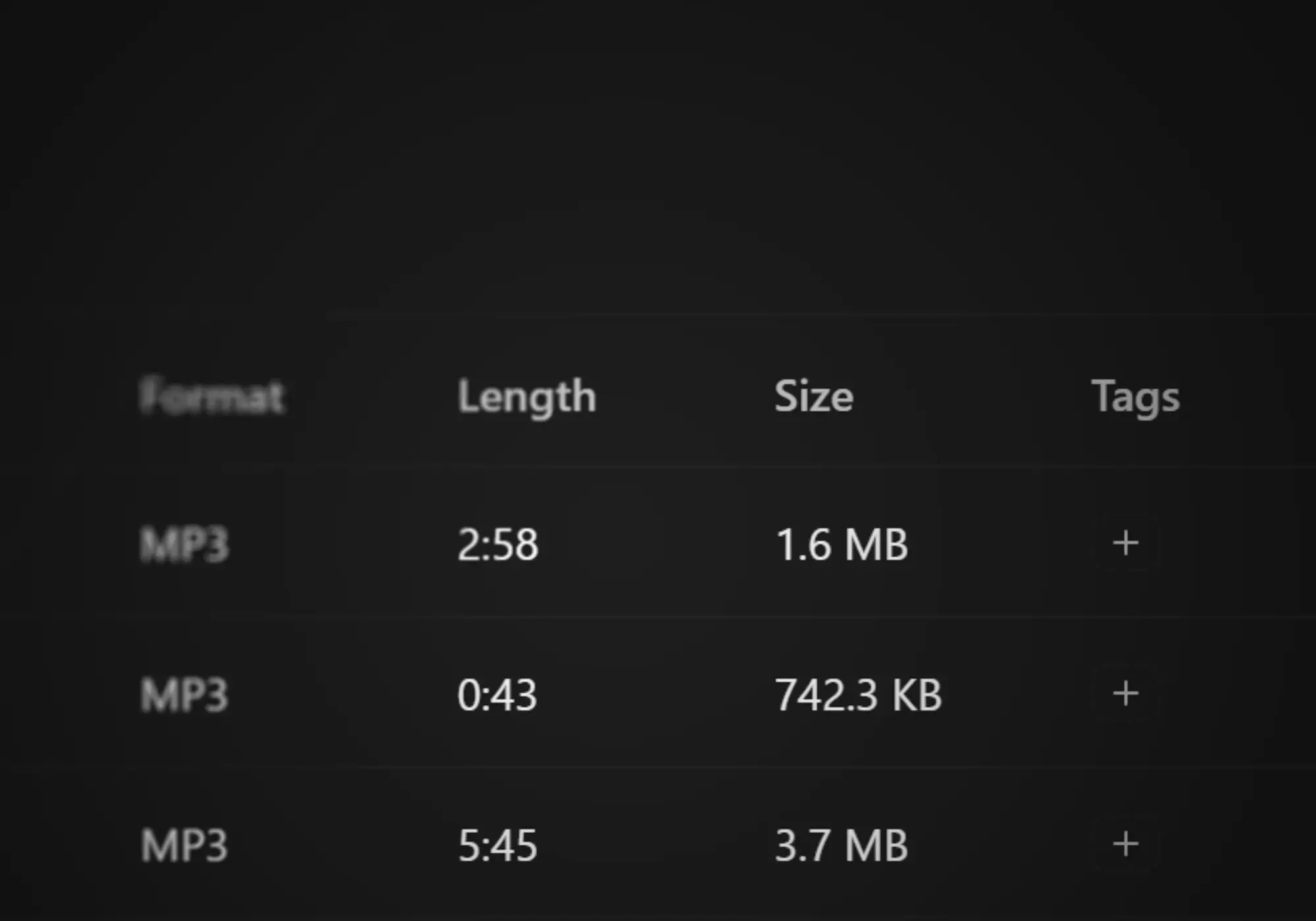 Filter by sample rate, bit depth, BPM, key, or custom tags. Instantly.